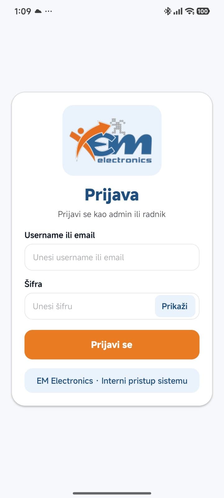 EM Electronics interna web i mobilna platforma mobile preview