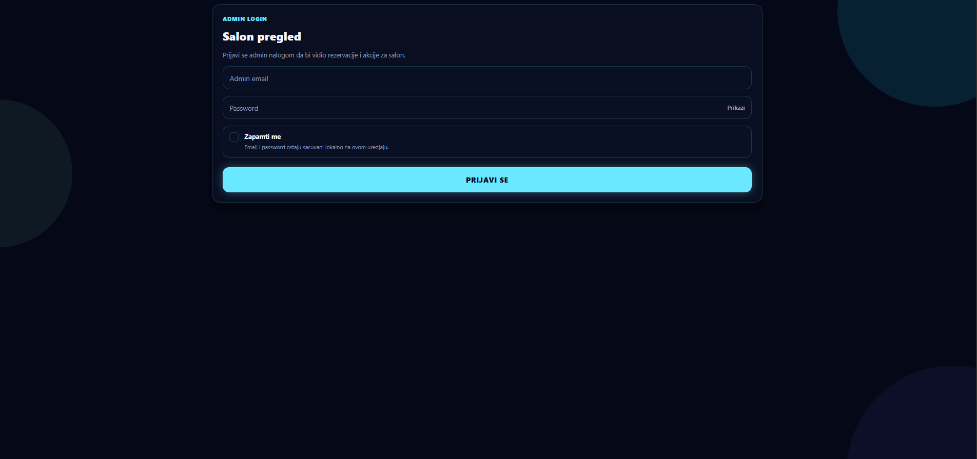 Frizerski salon rezervacije web i mobilne aplikacije pregled 4